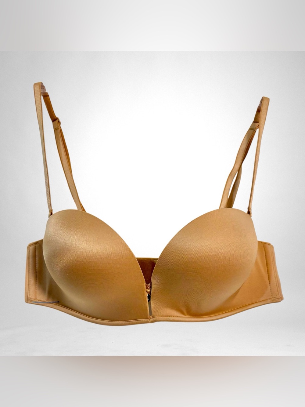 Victorias Secret 32A Bombshell Add-2-Cups Push Up Multiway Strapless Bra Beige